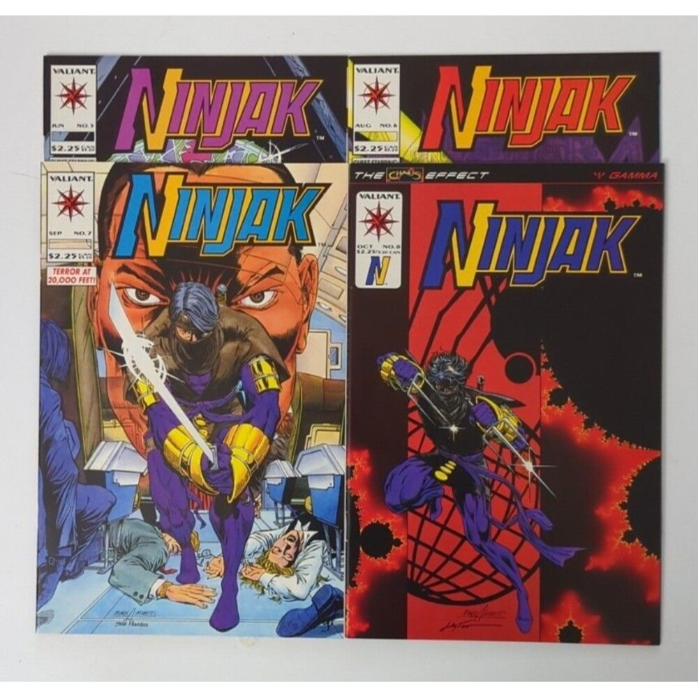 Lot Of 4 1994 Valiant Ninjak Comics #5-8 VF/NM Bagged And Boarded